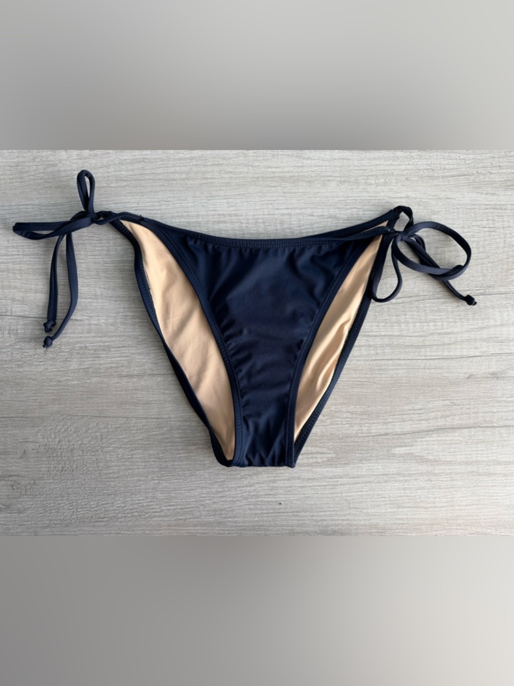 COTTON ON Women's Navy Blue Side-Tie Cheeky Bikini Bottoms Size Medium